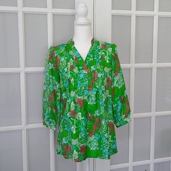 Elizabeth McKay Charlotte Silk Popover Blouse Size - 2 - Picture 2 of 16